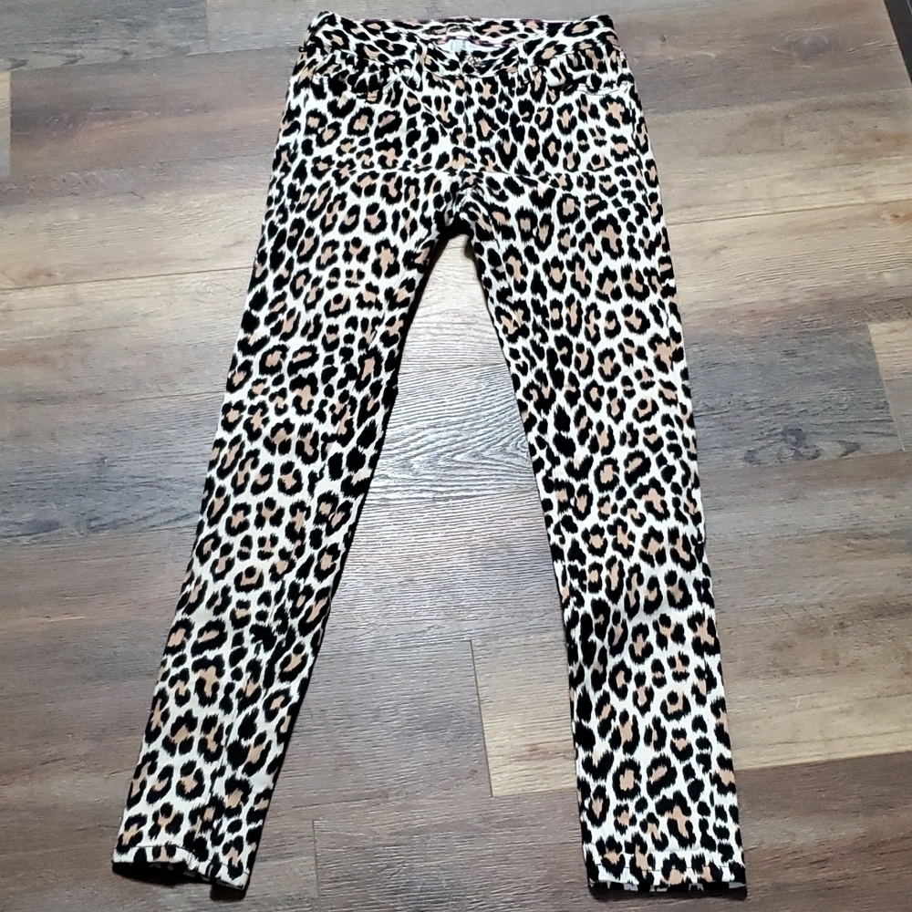 Kate Spade Leopard Print Women's Skinny Jeans - Beige Black